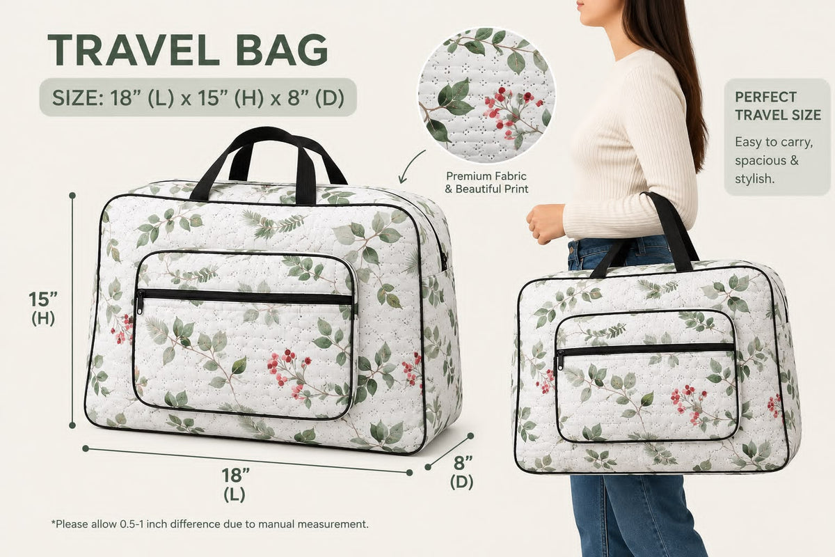 🧳 Premium Cotton Quilted Travel Bag