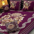 Luxury 4Pc Velvet Jacquard Bedsheet Set