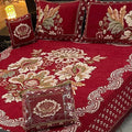 Luxury 4Pc Velvet Jacquard Bedsheet Set