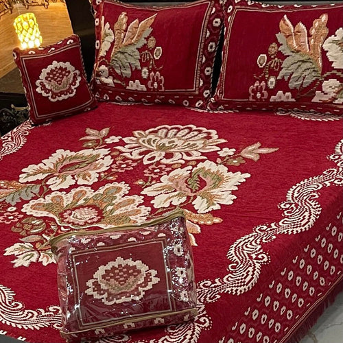 Luxury 4Pc Velvet Jacquard Bedsheet Set